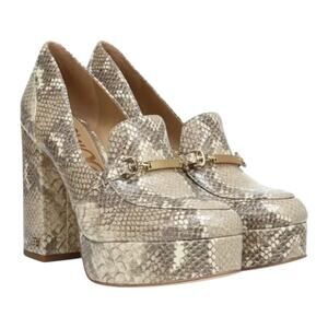 Sam Edelman Aurelie Platform Loafer in Wheat Multi Snake Print Size 8.5